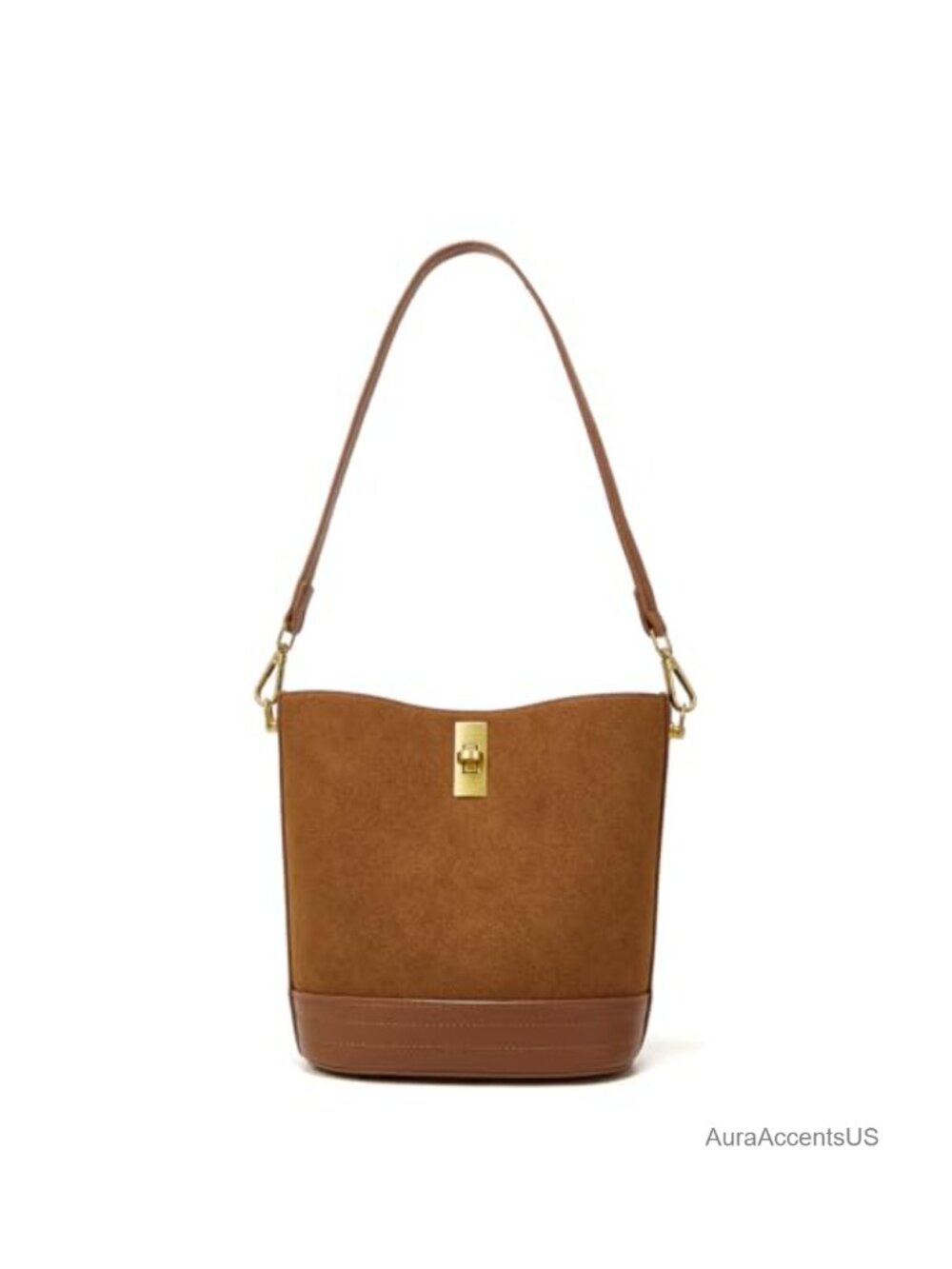 Faux Suede Mini Bucket Bag Crossbody Shoulder Purse Hobo Handbag